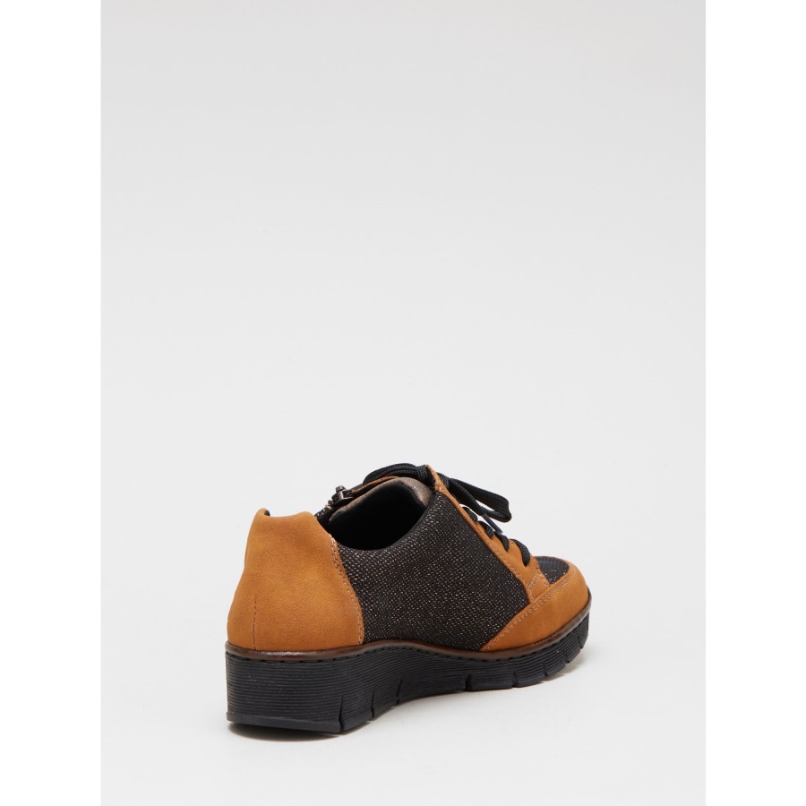 Musta Rieker Wedge Tennari Sivuvetoketjulla