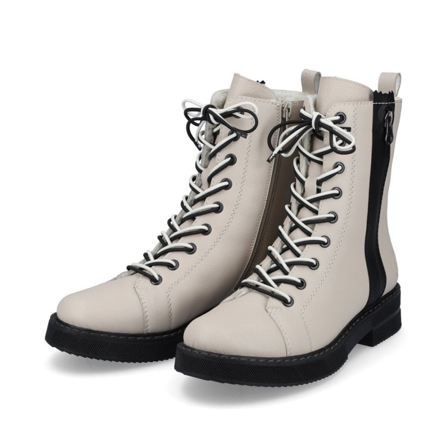 Beige Rieker 72016 Naisten Keskipitkät Saappaat