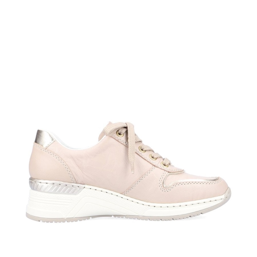 Beige Rieker N4349 Women Shoes