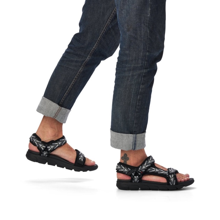 Rieker Mustat R-evolution 20802 Miesten Sandaalit