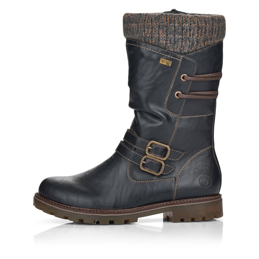 Rieker Mustat Remonte D8478 Naisten Saappaat