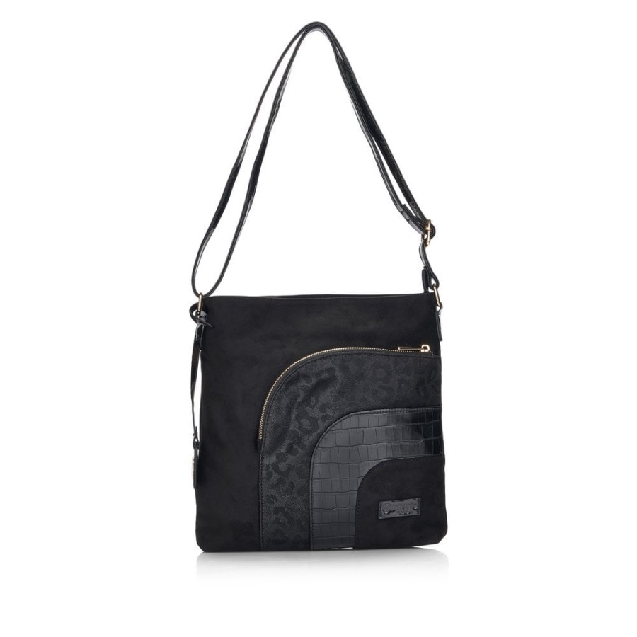 Rieker Musta Remonte Q0705-02 Naisten Musta Vetoketjullinen Laukku