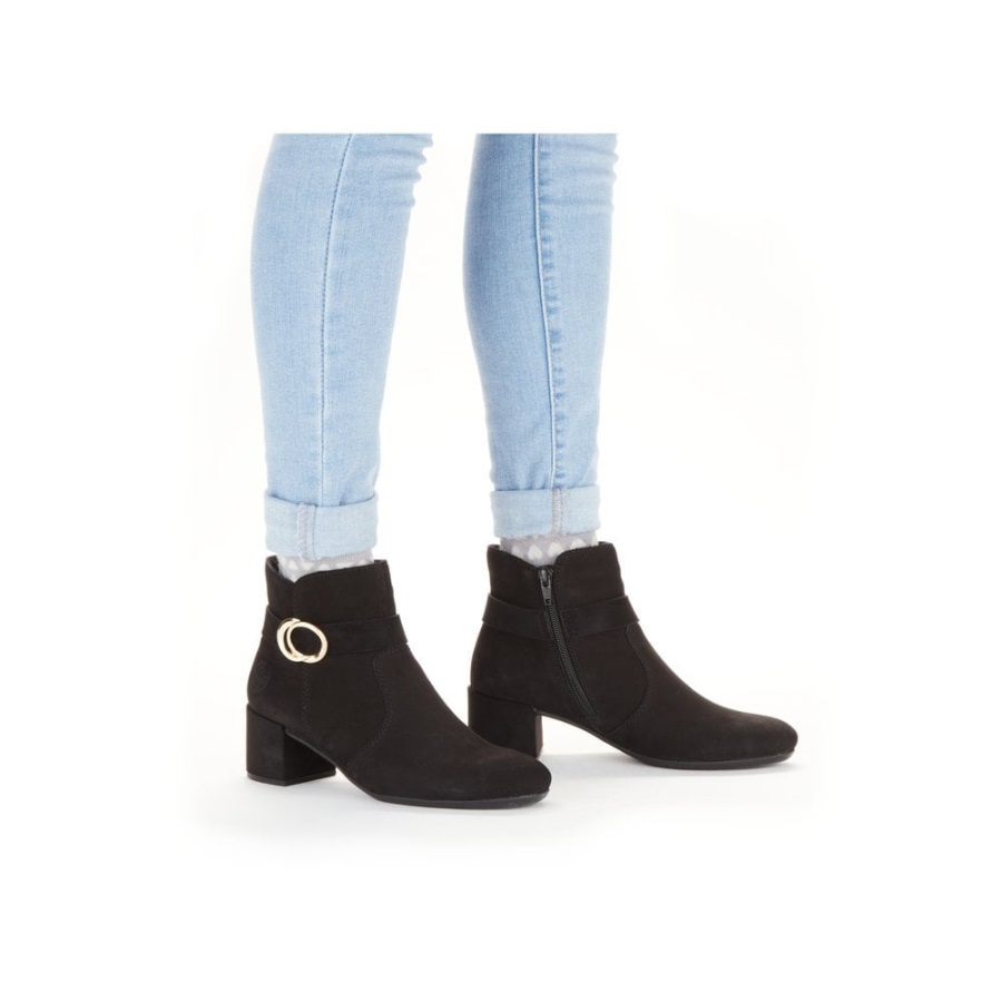 Mustat Rieker 70289 Naisten Saappaat