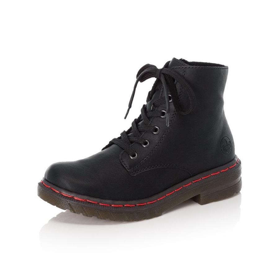 Mustat Rieker 76240 Naisten Saappaat