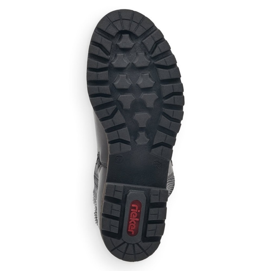 Mustat Rieker 78592-00 Naisten Mustat Polvisaappaat