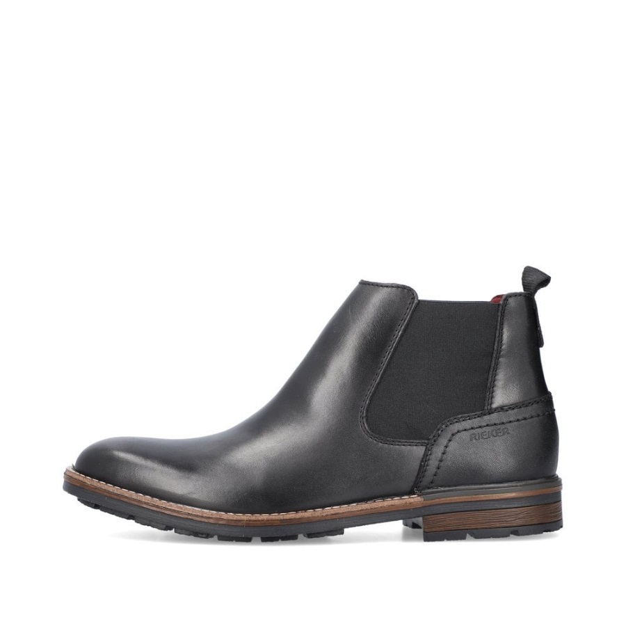 Mustat Rieker B1360 Miesten Saappaat