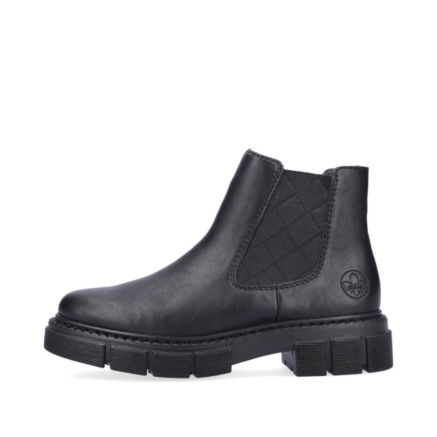 Mustat Rieker M3854 Naisten Saappaat