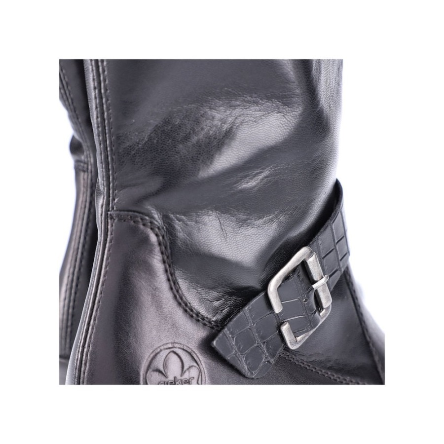 Mustat Rieker Y2090 Naisten Polvisaappaat