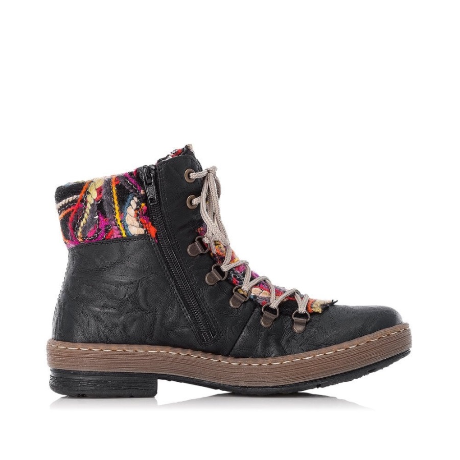 Mustat Rieker Z6743 Naisten Saappaat