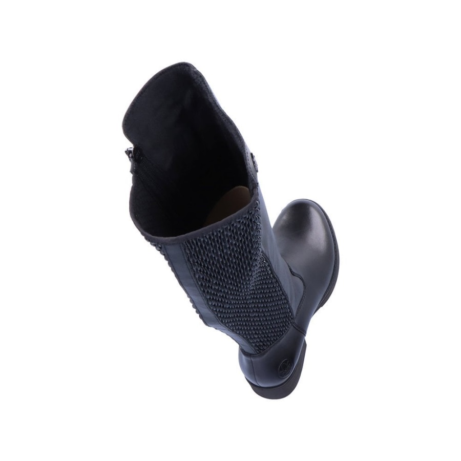 Mustat Rieker Z9591 Naisten Polvisaappaat