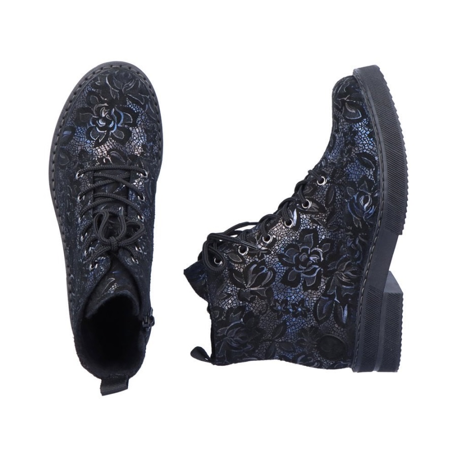 Siniset Rieker 72010 Naisten Saappaat