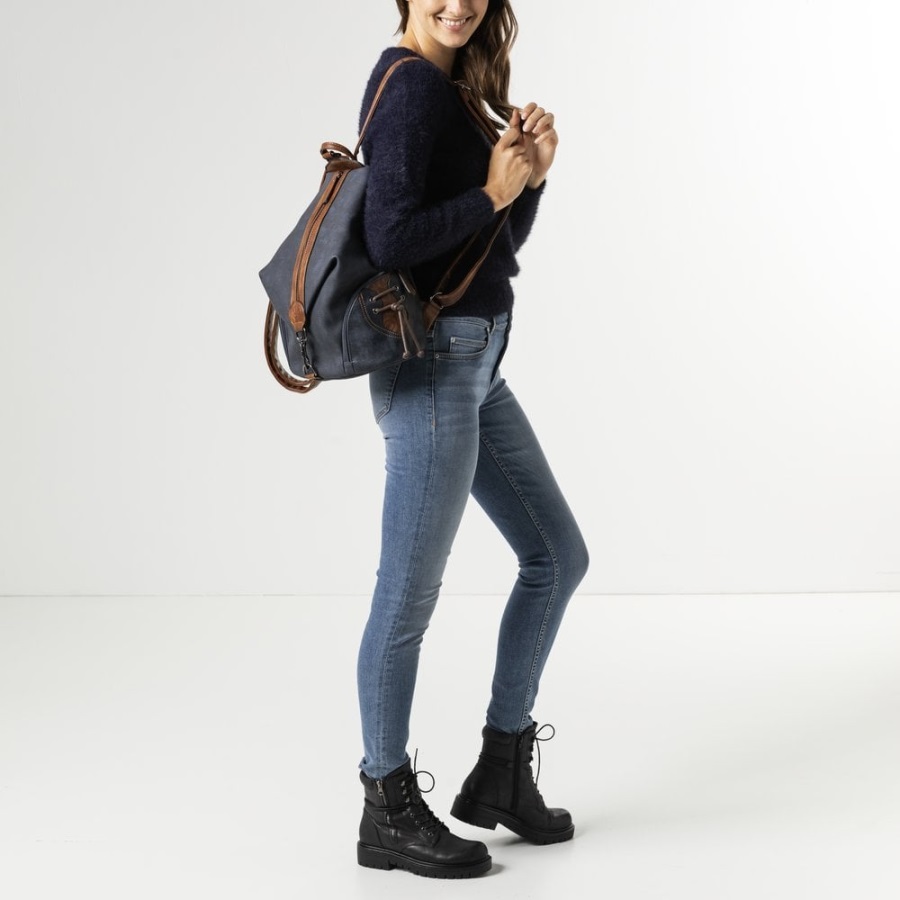 Sininen Rieker H1055-14 Naisten Sininen Vetoketjullinen Käsilaukku