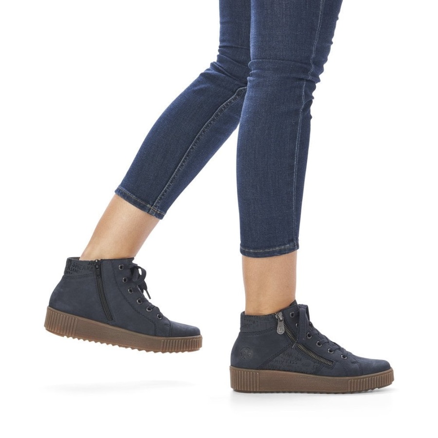 Siniset Rieker M6434 Naisten Saappaat