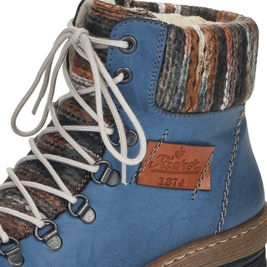 Siniset Rieker Z6743 Naisten Saappaat