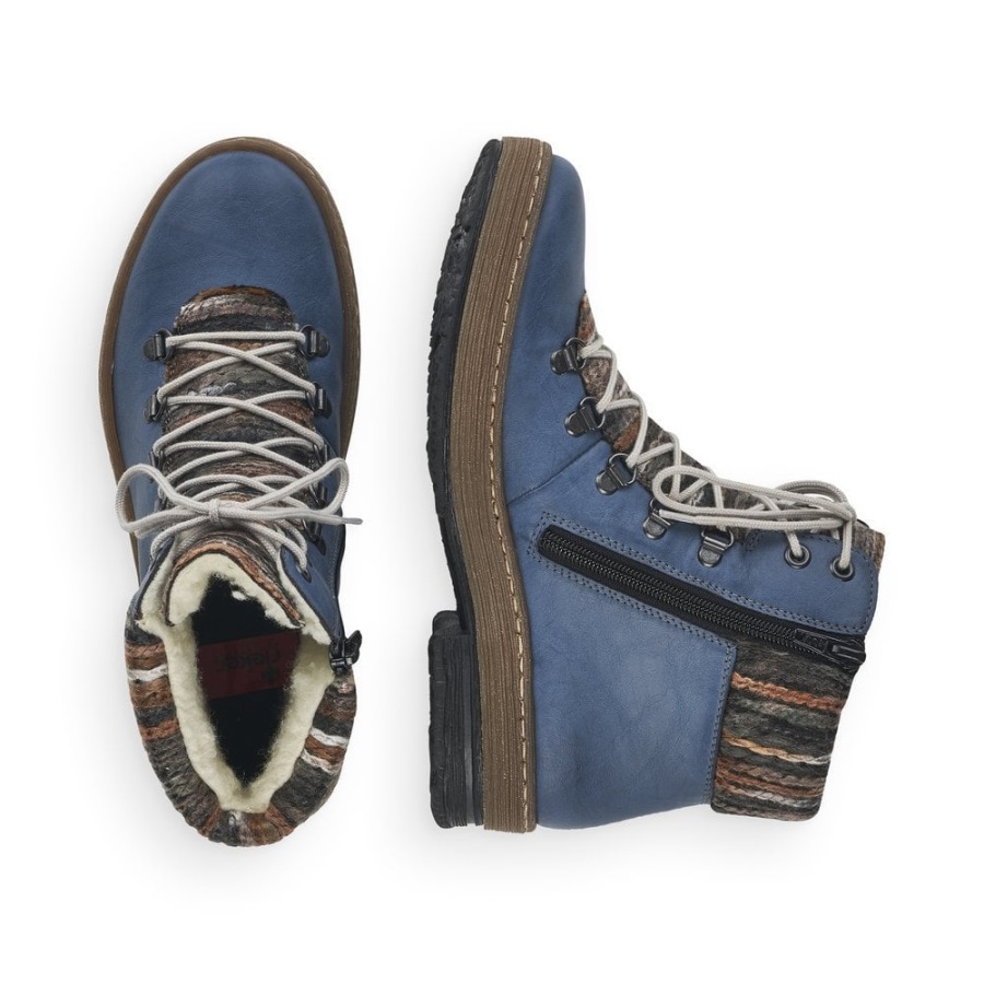 Siniset Rieker Z6743 Naisten Saappaat