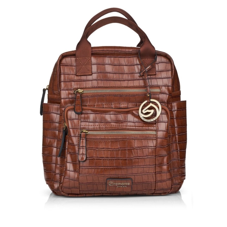 Rieker Brown Remonte Q0520-25 Naisten Ruskea Vetoketjullinen Laukku