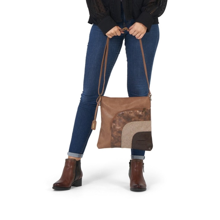 Rieker Brown Remonte Q0705-20 Naisten Ruskea Vetoketjullinen Laukku