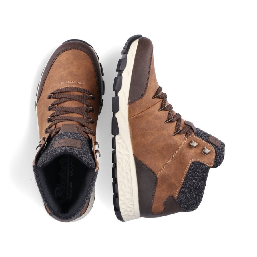 Ruskeat Rieker F6744 Miesten Saappaat