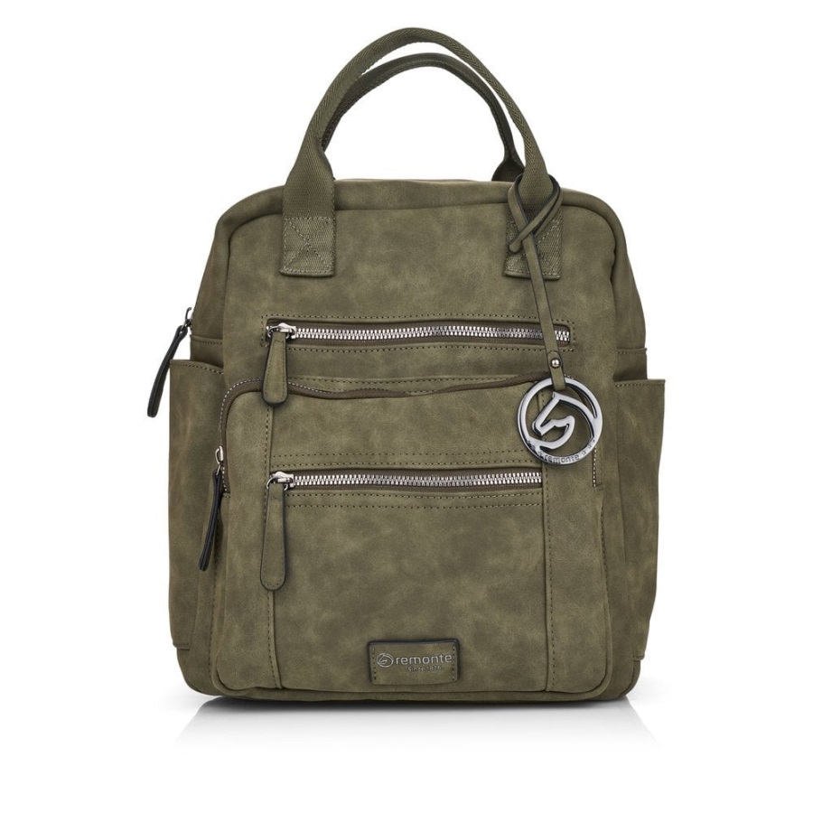 Rieker Green Remonte Q0520-54 Naisten Vihreä Vetoketjullinen Laukku