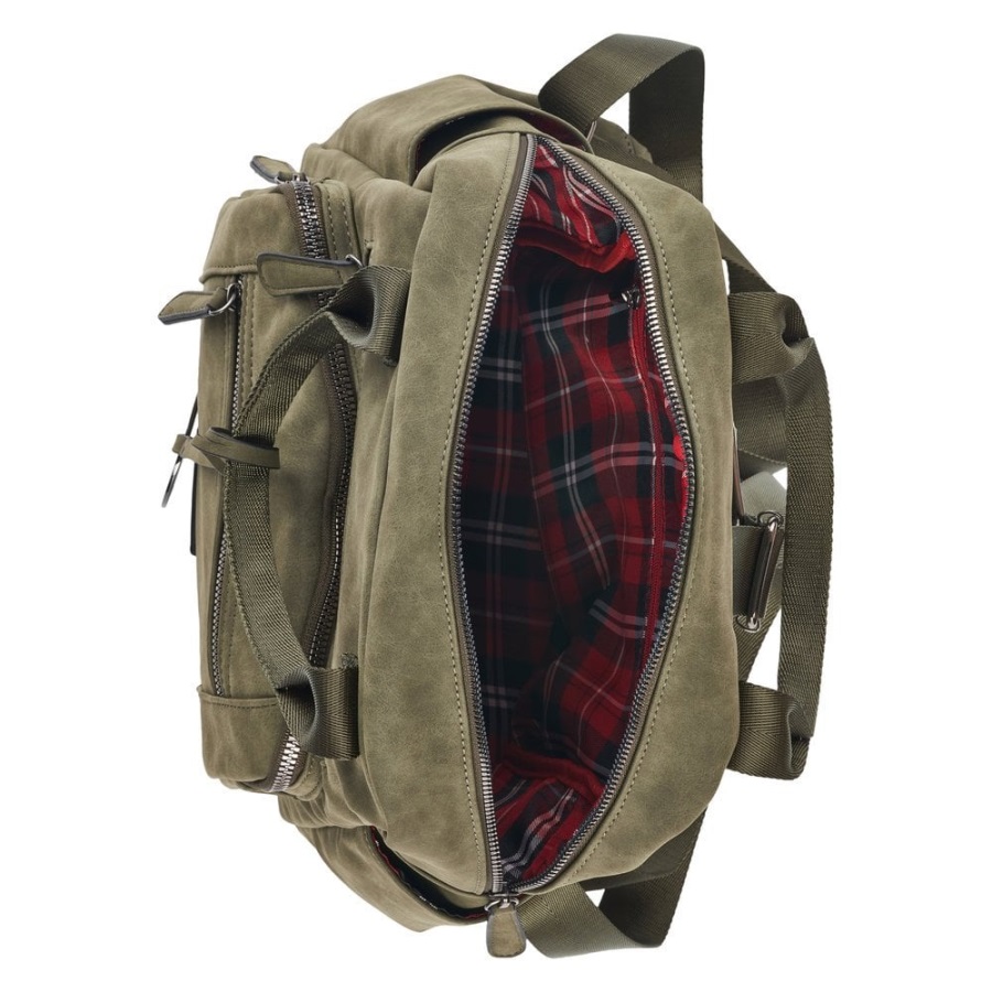 Rieker Green Remonte Q0520-54 Naisten Vihreä Vetoketjullinen Laukku