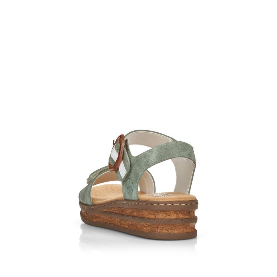 Vihreä Rieker 62963 Naisten Sandaalit
