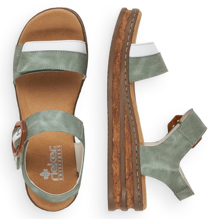 Vihreä Rieker 62963 Naisten Sandaalit