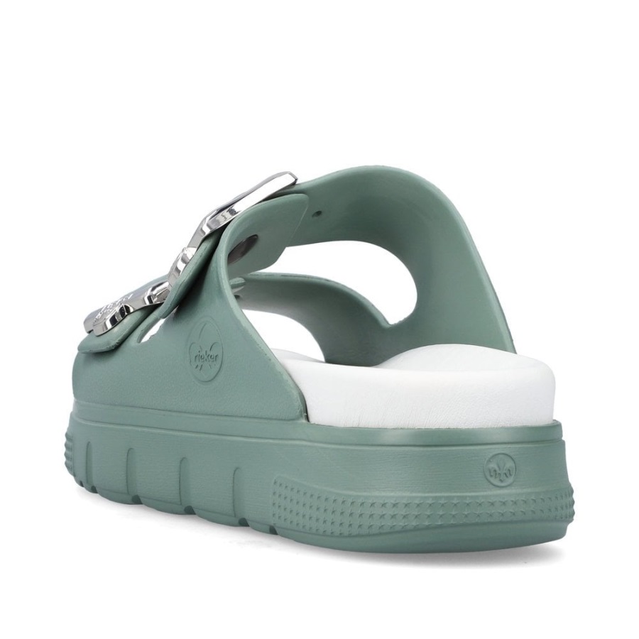 Vihreä Rieker P2180 Naisten Sandaalit