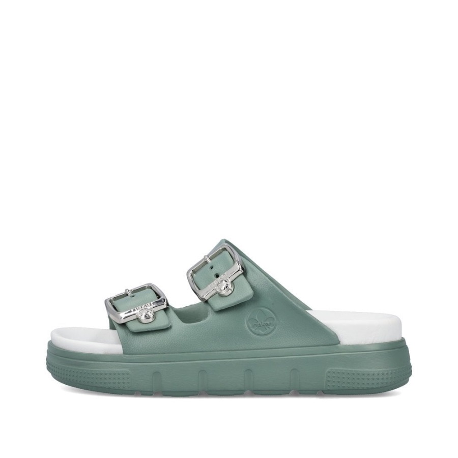 Vihreä Rieker P2180 Naisten Sandaalit