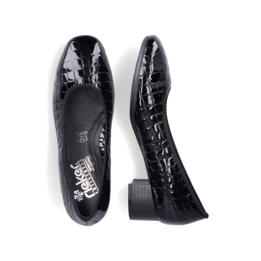 Rieker 49260 Naisten Slip-on Kengät Mustat