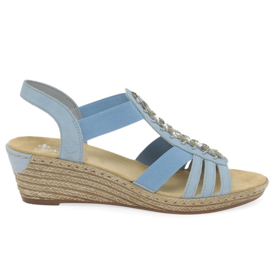 Azur Rieker Almada Naisten Wedge Heel Sandaalit