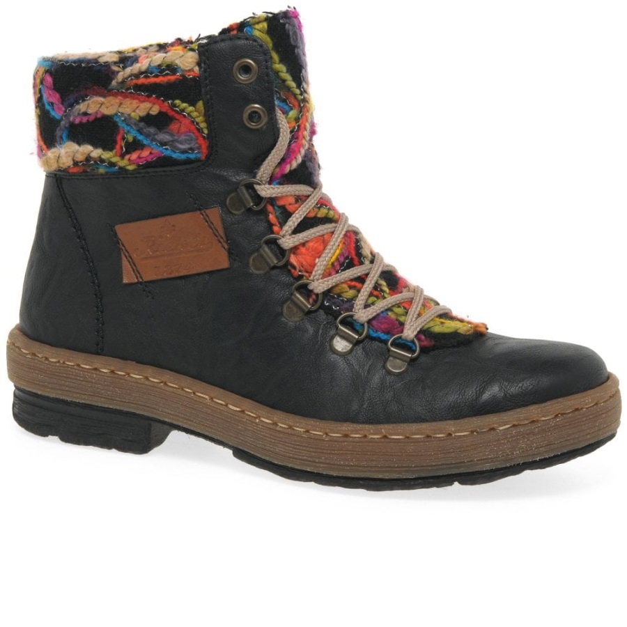 Mustat Rieker Smaragdi Naisten Retkeilijän Nilkkurit