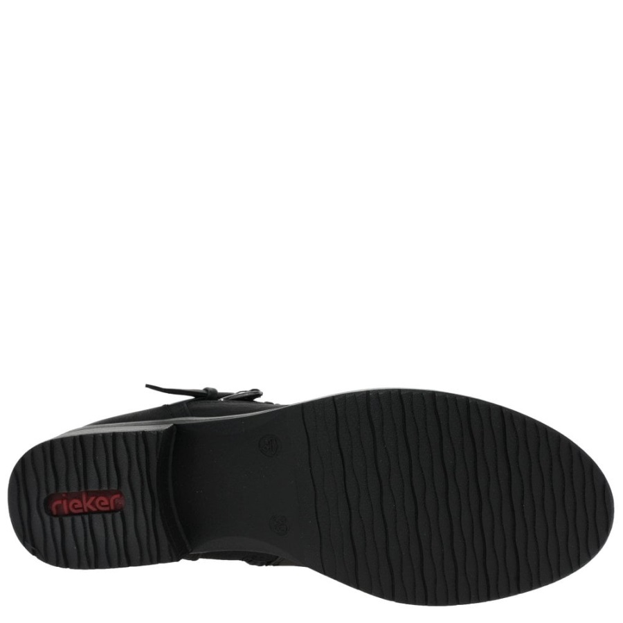 Mustat Rieker Estella Naisten Pohjepituiset Slouch-saappaat