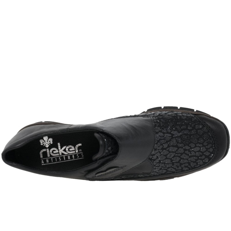 Mustat Rieker Merry Naisten Riptape-kiinnityskengät