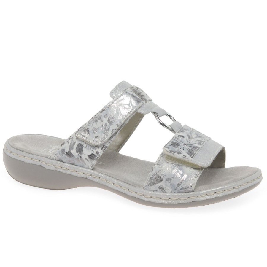 Metalliset Rieker Space Naisten Riptape Sandaalit