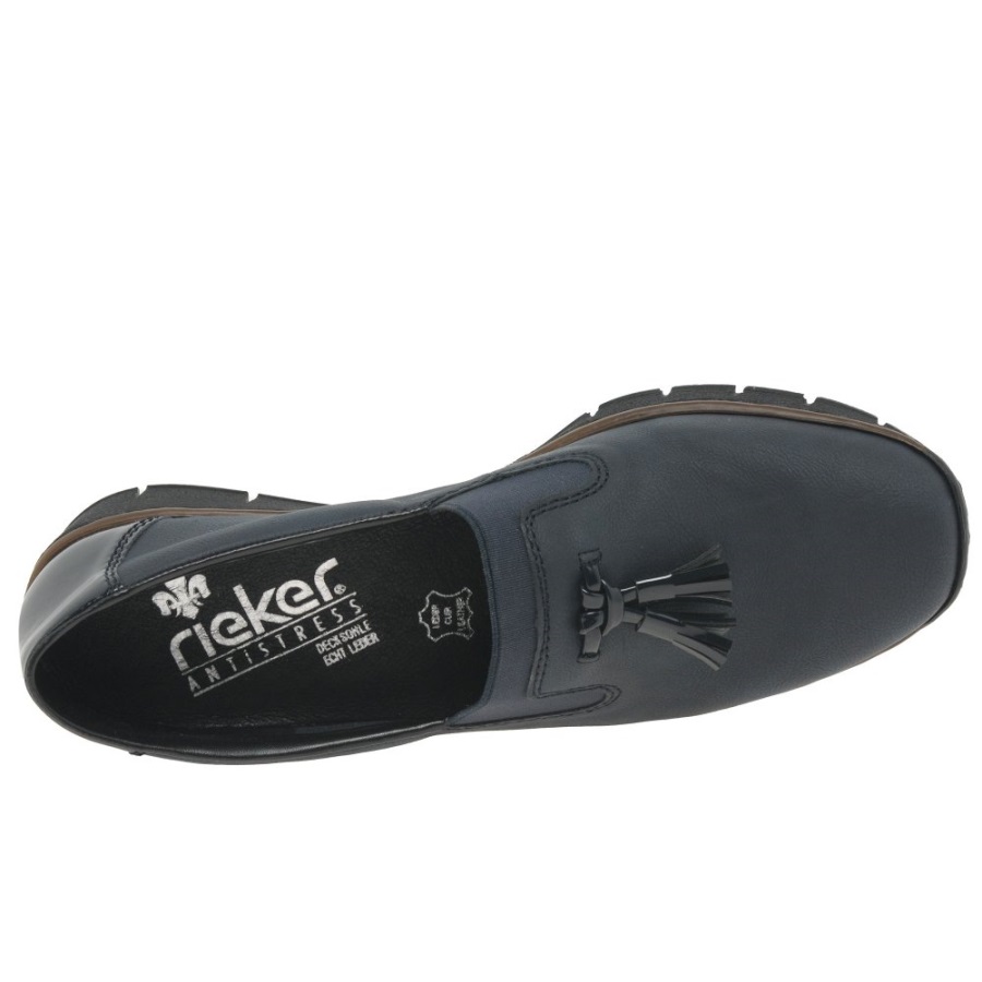 Navy Rieker Gleam Naisten Tupsuhousut