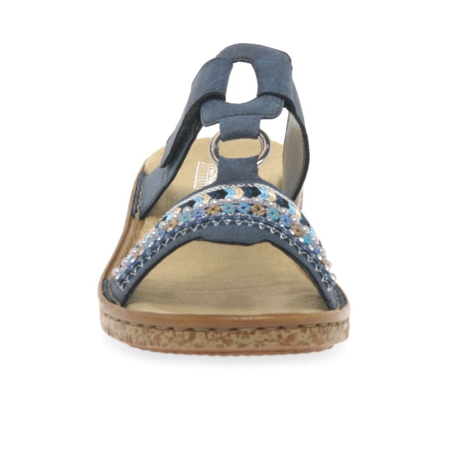 Navy Rieker Morelia Naisten Paljetteja Sandaalit