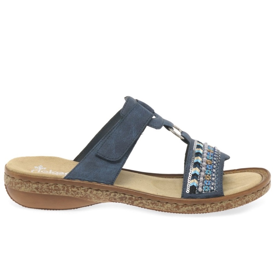 Navy Rieker Morelia Naisten Paljetteja Sandaalit