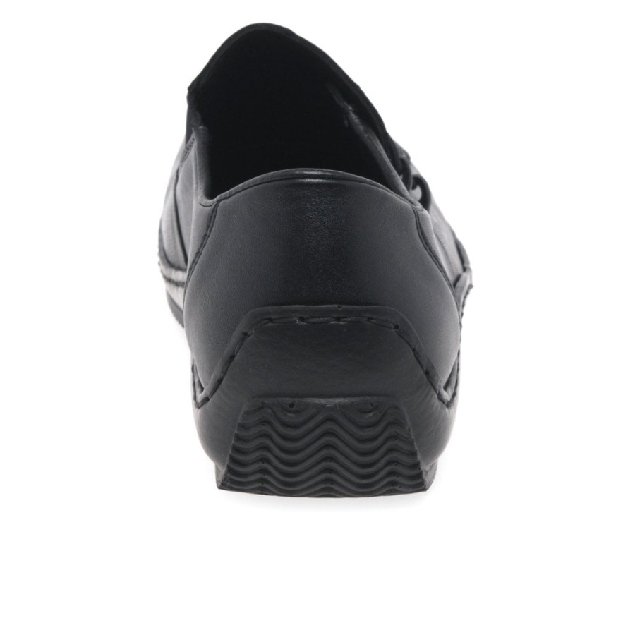 Rieker Celia Naisten Nahkainen Vapaa-ajan Kenkä Musta