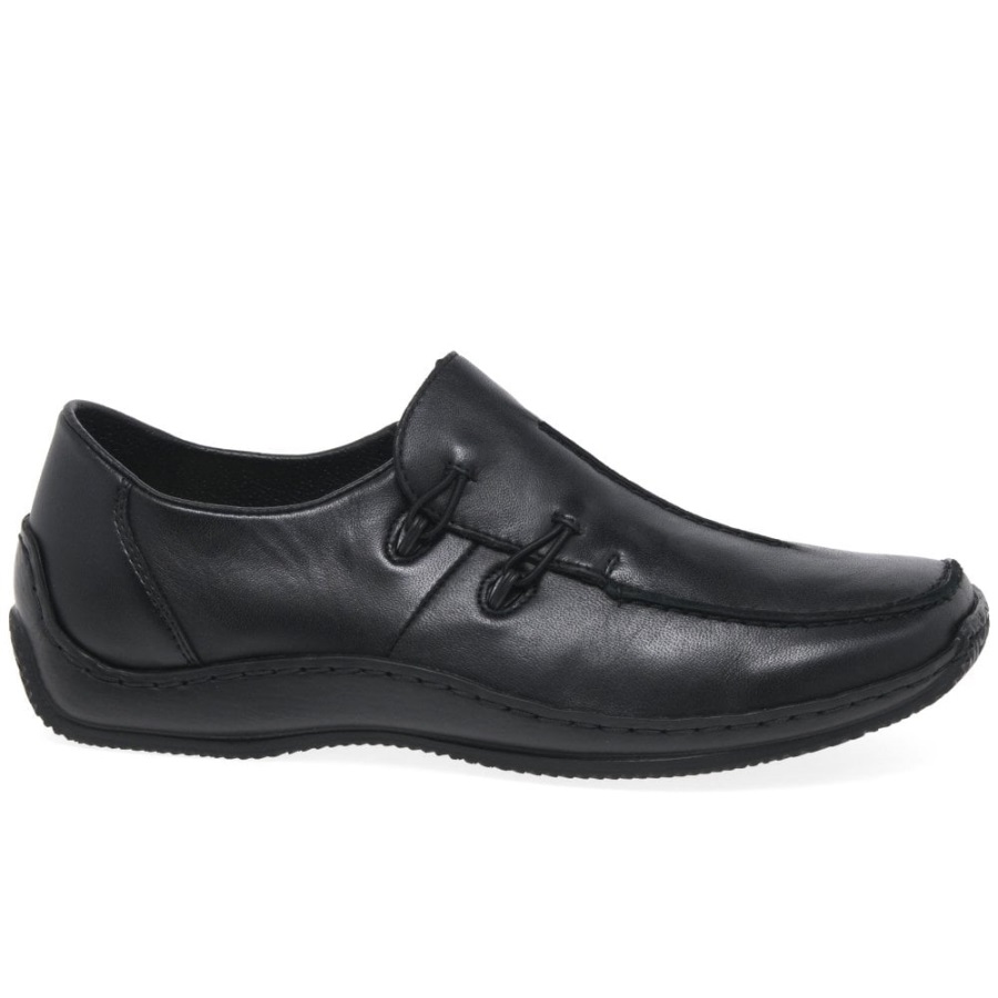 Rieker Celia Naisten Nahkainen Vapaa-ajan Kenkä Musta