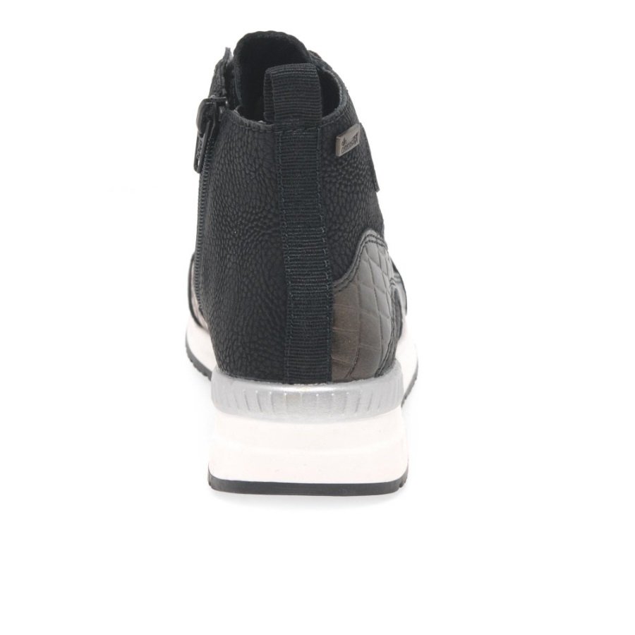Rieker Elena Naisten Hi Top Trainers Musta