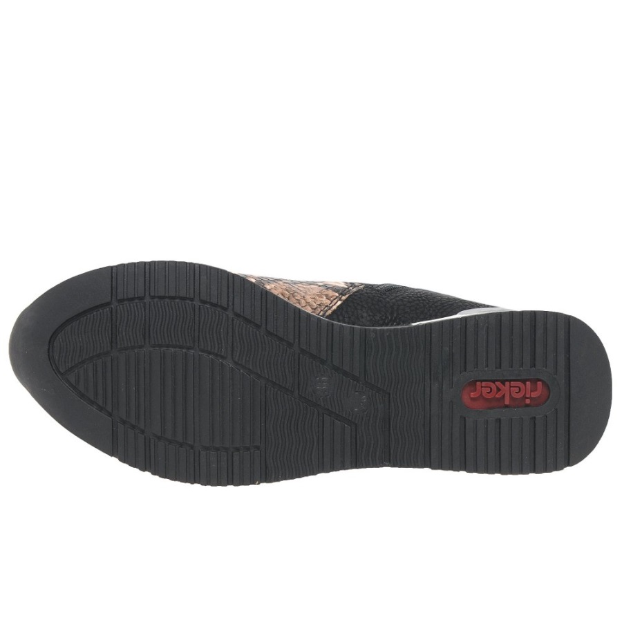 Rieker Elena Naisten Hi Top Trainers Musta