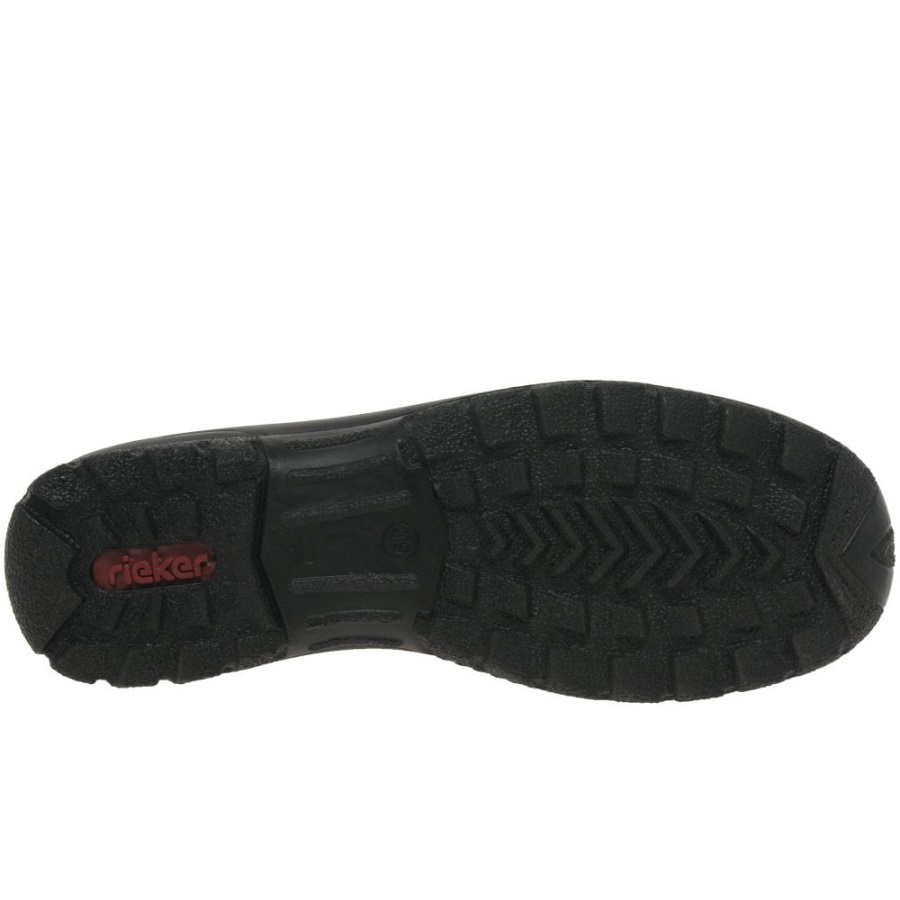 Rieker Emilia Naisten Casual Mokkanahka Slip On Loafers Musta