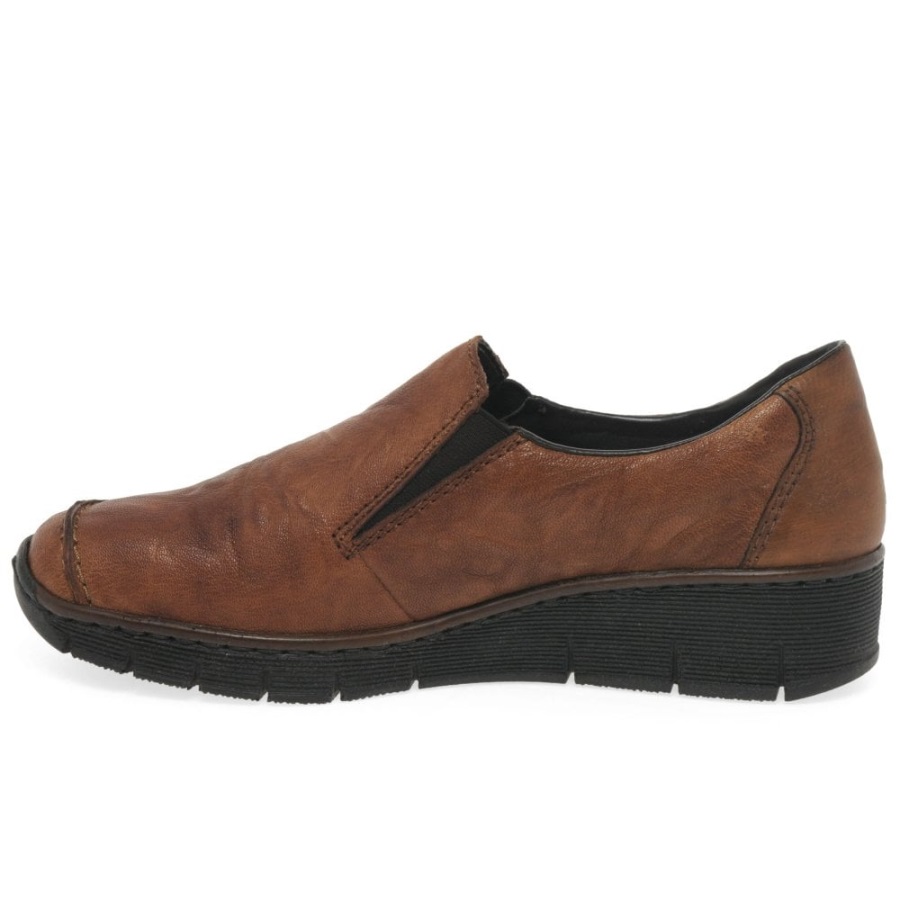 Rieker Gala Naisten Rento Kiilakorkokengät Kastanja