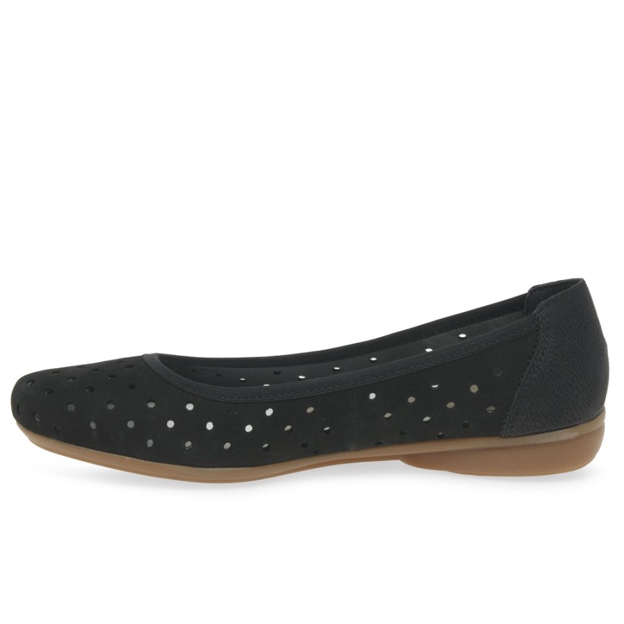 Rieker Harrington Naisten Balettipumput Mustat