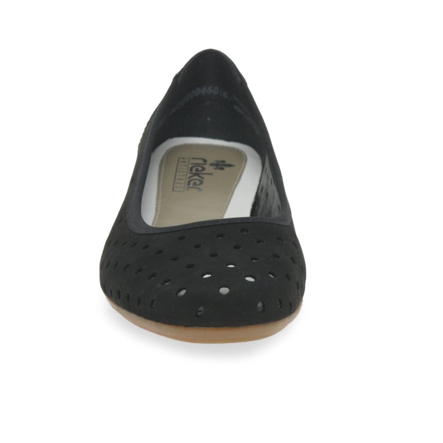 Rieker Harrington Naisten Balettipumput Mustat