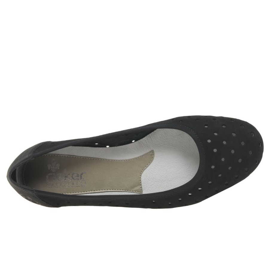 Rieker Harrington Naisten Balettipumput Mustat