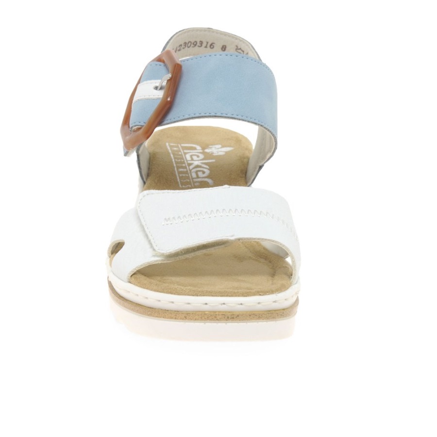 Rieker Jena Naisten Wedge Heel Sandaalit Valkoiset