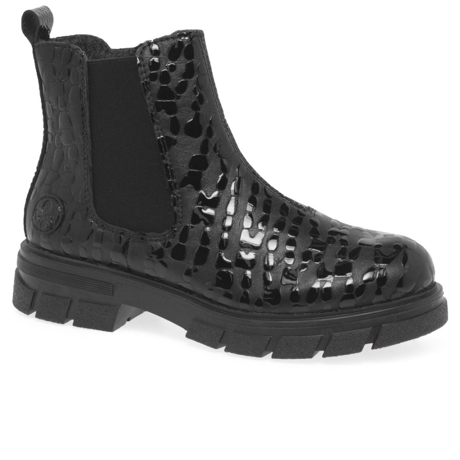 Rieker Leith Naisten Chelsea Saappaat Mustat