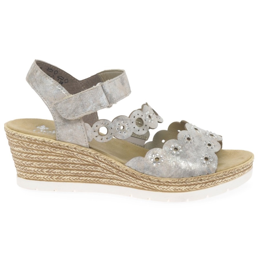 Rieker Niro Naisten Wedge Heel Sandaalit Moon