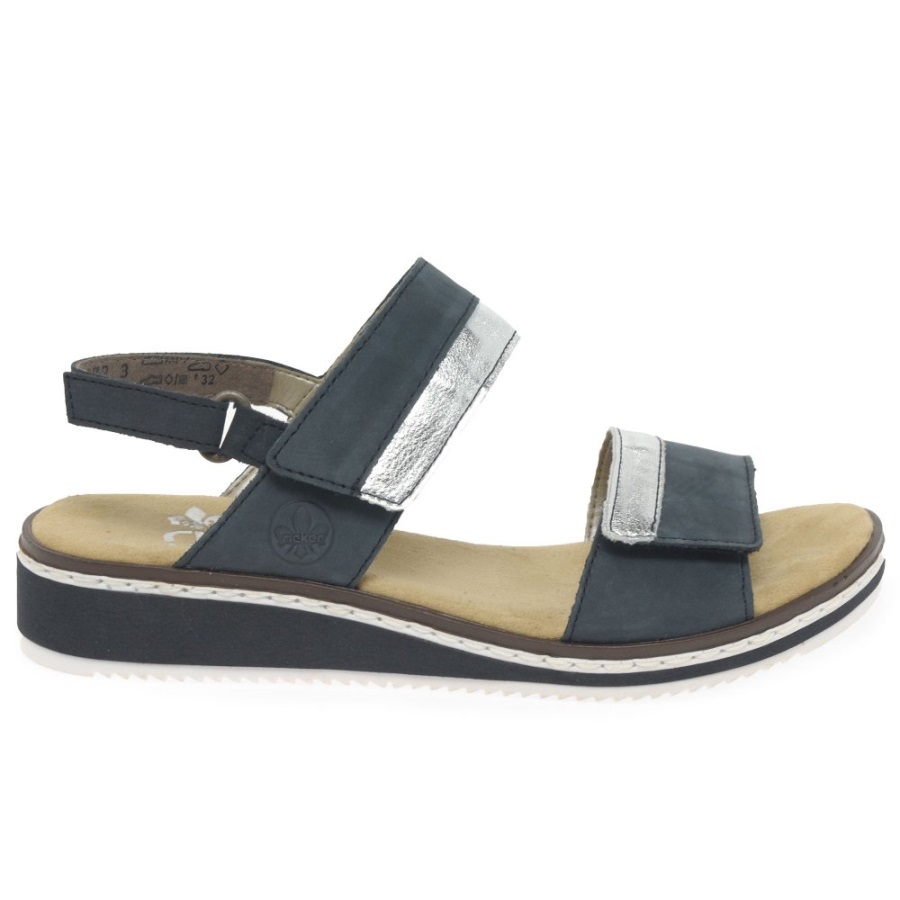 Rieker Saints Naisten Wedge Heel Sandaalit Pacific